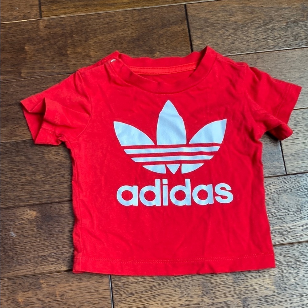 adidas Red Short Sleeve Tee